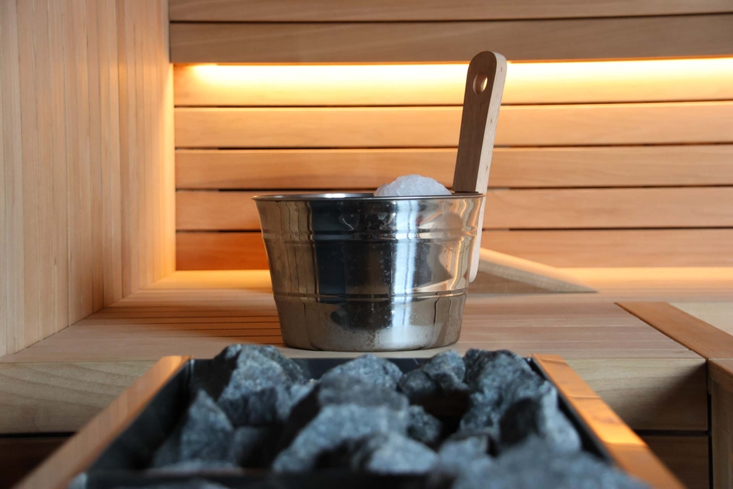 Trattamento nella sauna secchiello con ghiaccio e carbone per il trattamento nella sauna